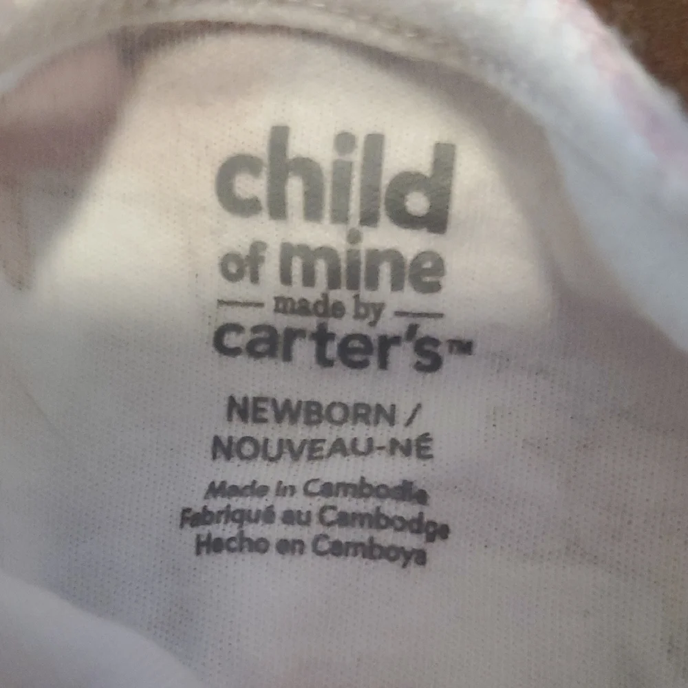 Carter's Pink and Green Horse Print Footie